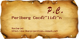 Perlberg Cecílián névjegykártya